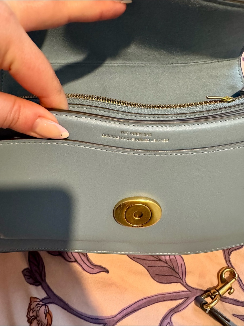 Coach Twisted Tabby Bag in Bluebell with Brass Hardware - Picture 6 of 7